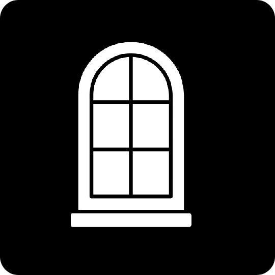 Arched window outline illustration